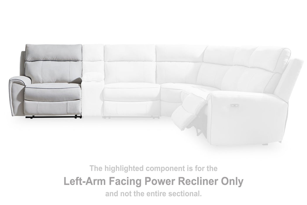 Social Pointe Reclining Sectional with Storage Consoles - Furniture Gallery