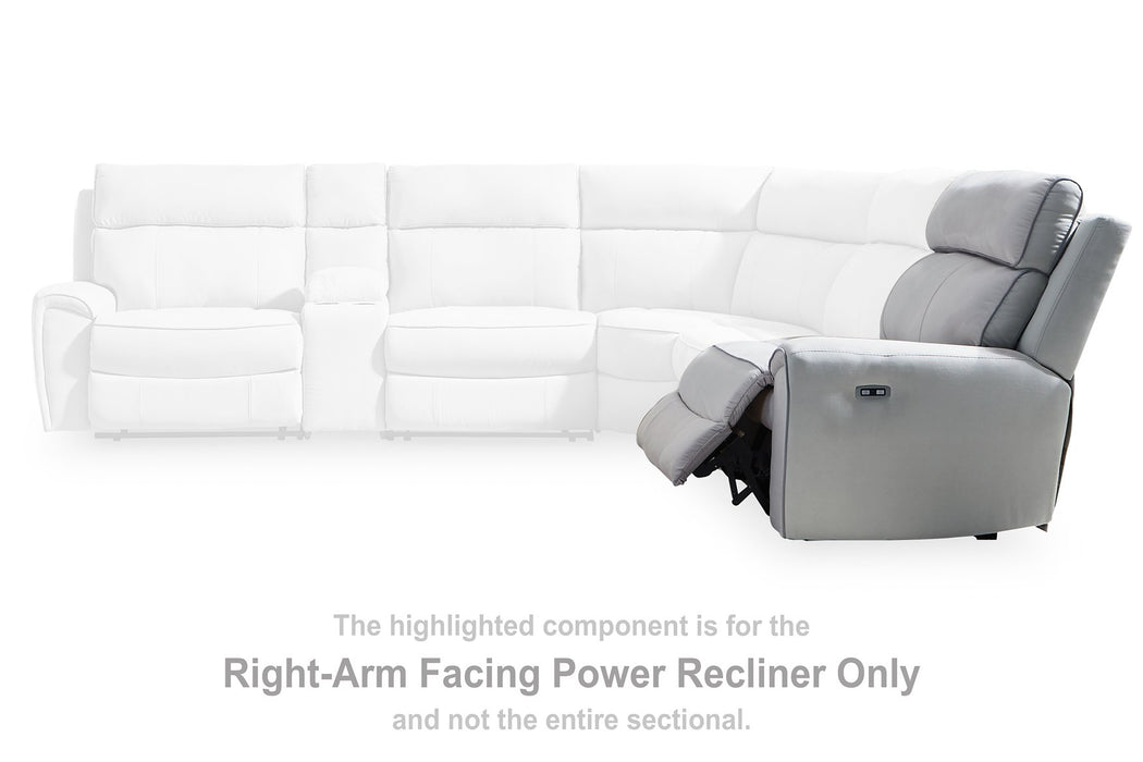 Social Pointe Reclining Sectional with Storage Consoles - Furniture Gallery
