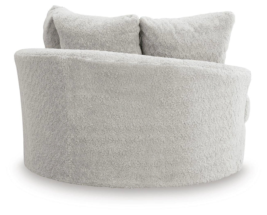 Cuddle Plush Oversized Swivel Accent Chair