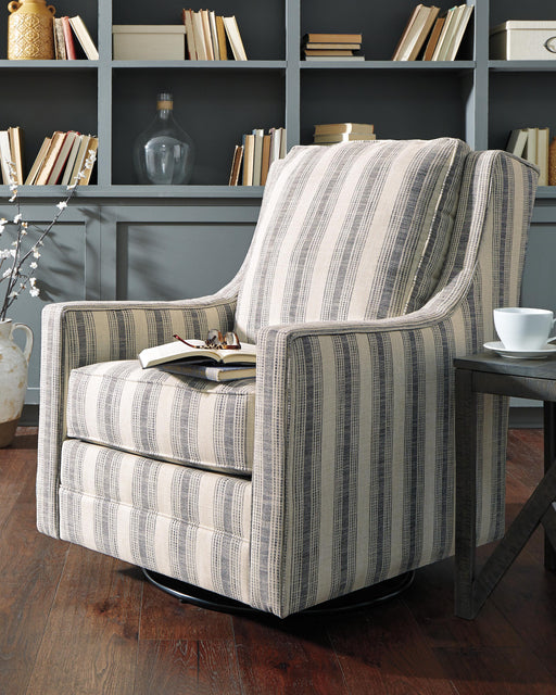 Kambria Swivel Glider Accent Chair - Furniture Gallery