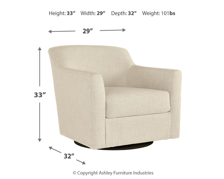 Bradney Swivel Accent Chair - Furniture Gallery