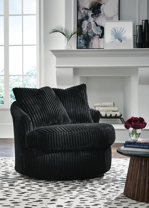 Gramwell Swivel Accent Chair - Furniture Gallery