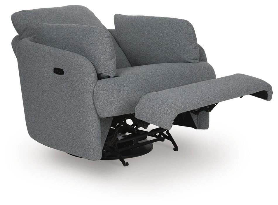 Alainmont Next-Gen Nuvella Swivel Power Recliner - Furniture Gallery