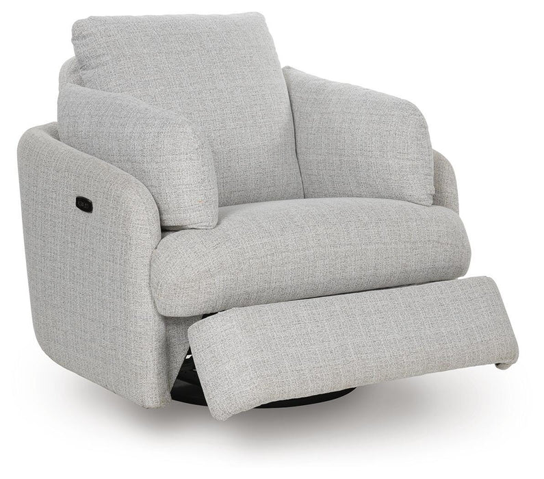 Alainmont Next-Gen Nuvella Swivel Power Recliner - Furniture Gallery