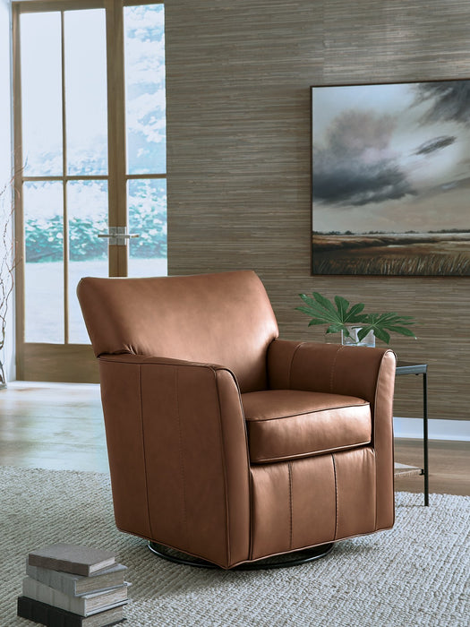 Braydunn Swivel Glider Accent Chair - Furniture Gallery