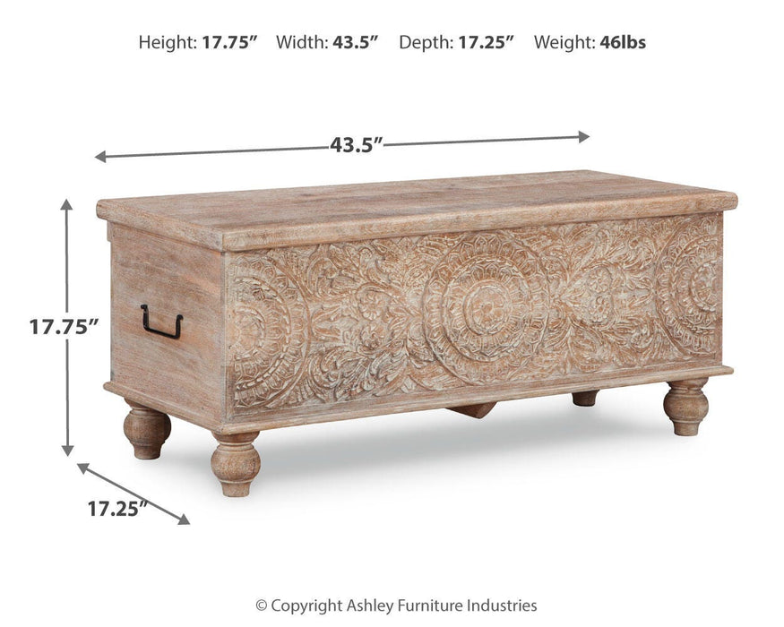 Fossil Ridge Storage Bench - Furniture Gallery