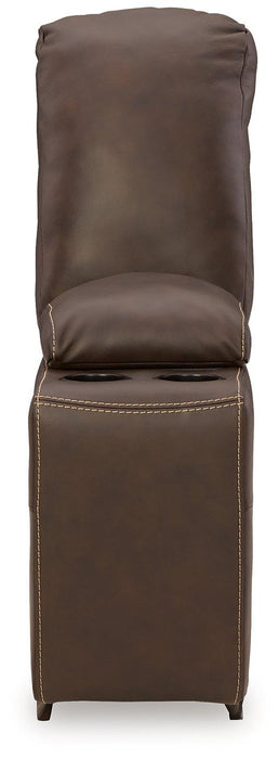 Dunleith Power Reclining Loveseat with Console - Furniture Gallery