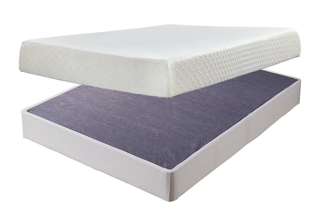 10 Inch Chime Memory Foam Mattress Set - Furniture Gallery