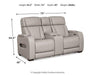 Boyington Power Reclining Loveseat with Console - Furniture Gallery