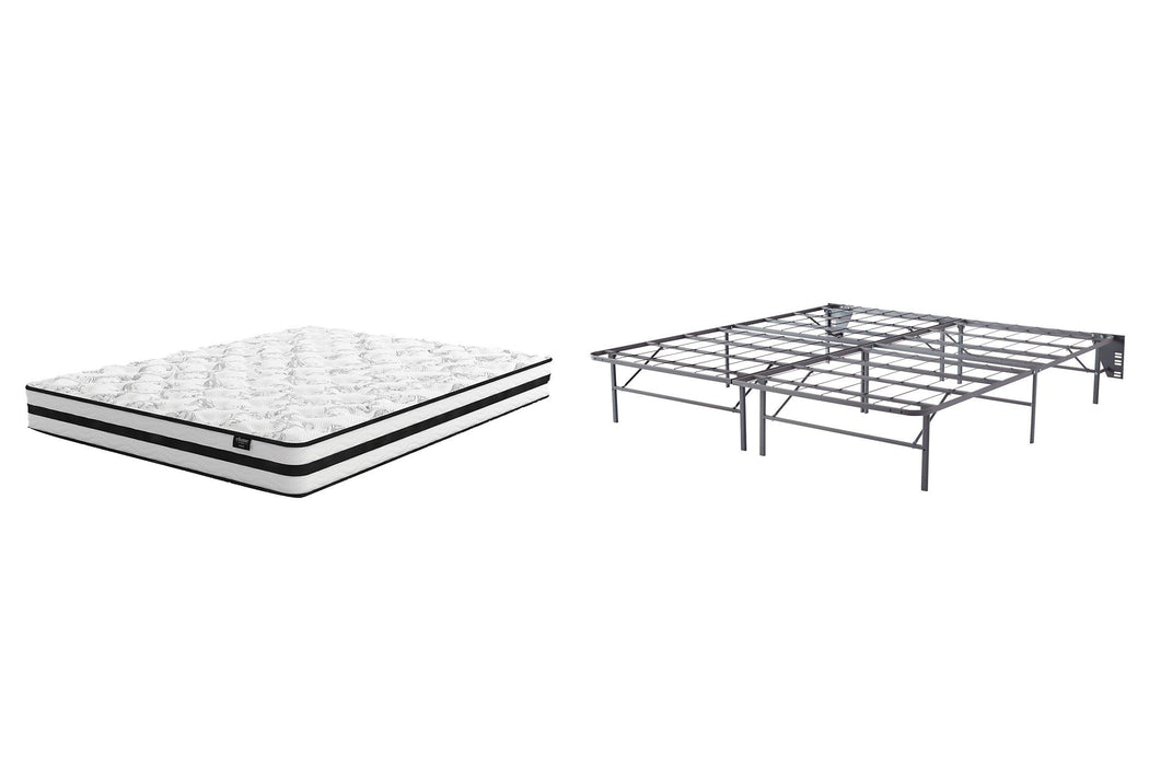 8 Inch Chime Innerspring Mattress Set - Furniture Gallery