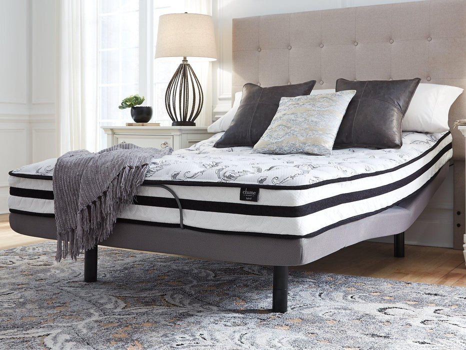 8 Inch Chime Innerspring Mattress Set - Furniture Gallery