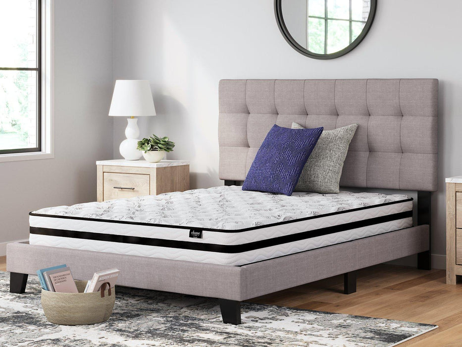 8 Inch Chime Innerspring Mattress Set - Furniture Gallery