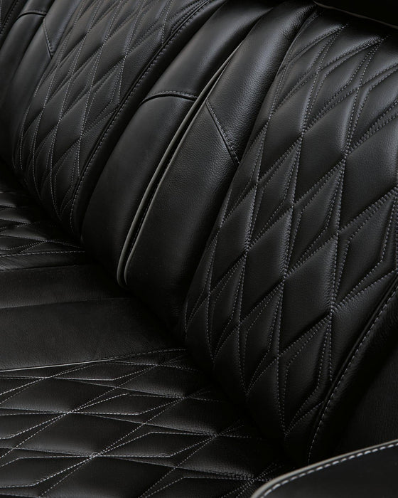 Boyington Power Reclining Loveseat with Console - Furniture Gallery