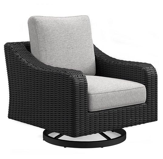 Beachcroft Outdoor Swivel Lounge with Cushion - Furniture Gallery