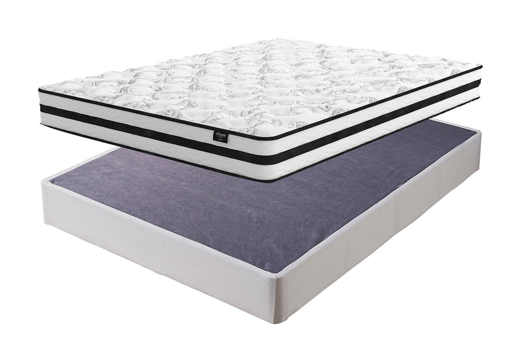 8 Inch Chime Innerspring Mattress Set - Furniture Gallery