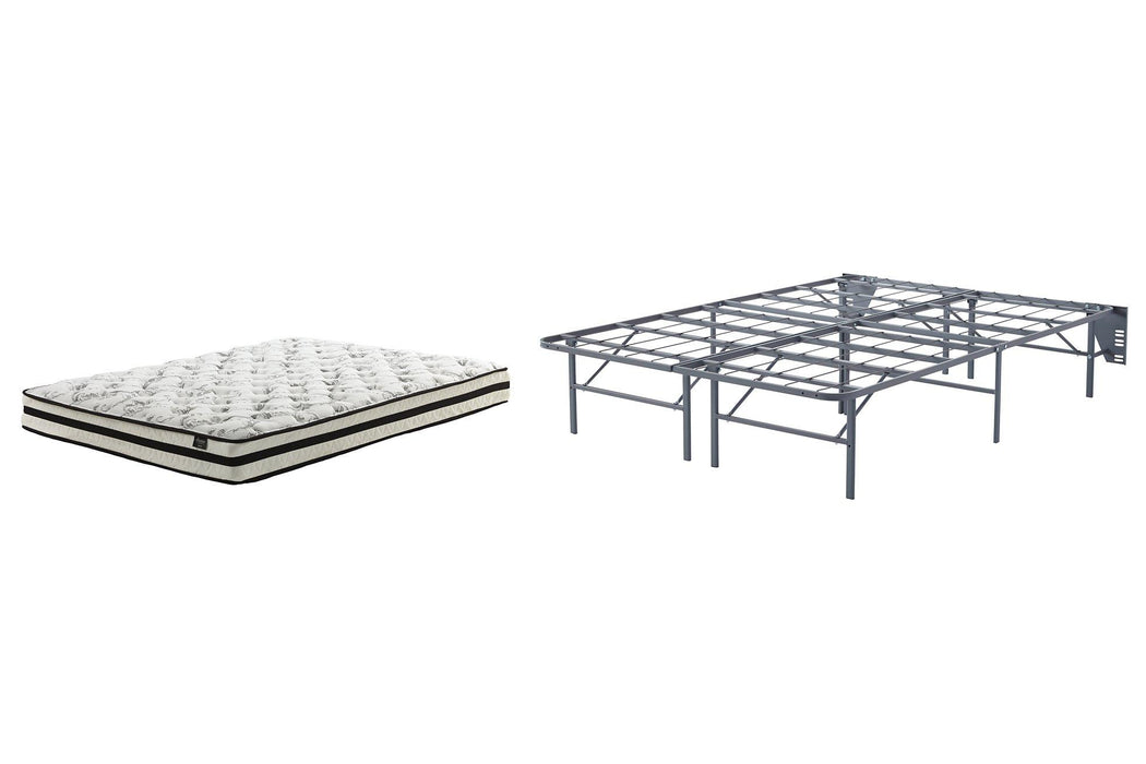 8 Inch Chime Innerspring Mattress Set - Furniture Gallery