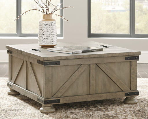 Aldwin Coffee Table With Storage - Furniture Gallery