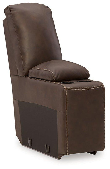 Dunleith Power Reclining Loveseat with Console - Furniture Gallery