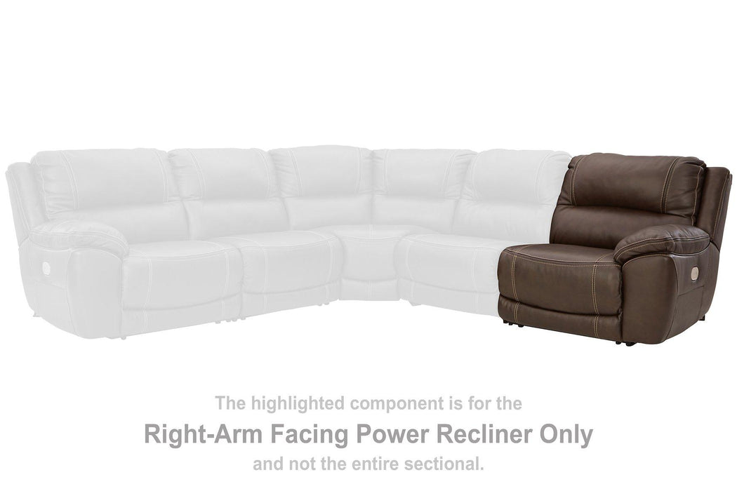 Dunleith Power Reclining Sectional Loveseat - Furniture Gallery