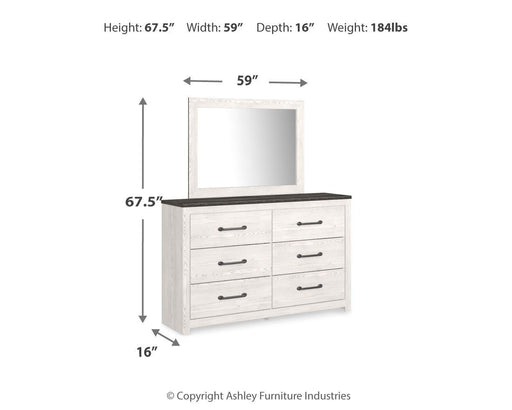 Gerridan Dresser and Mirror - Furniture Gallery