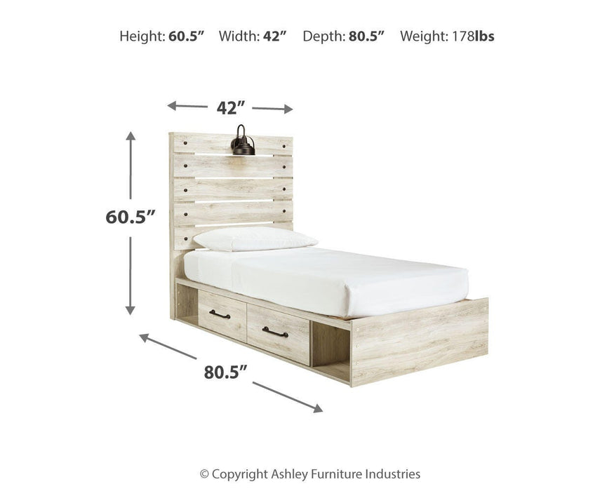 Cambeck Bed with 2 Storage Drawers - Furniture Gallery
