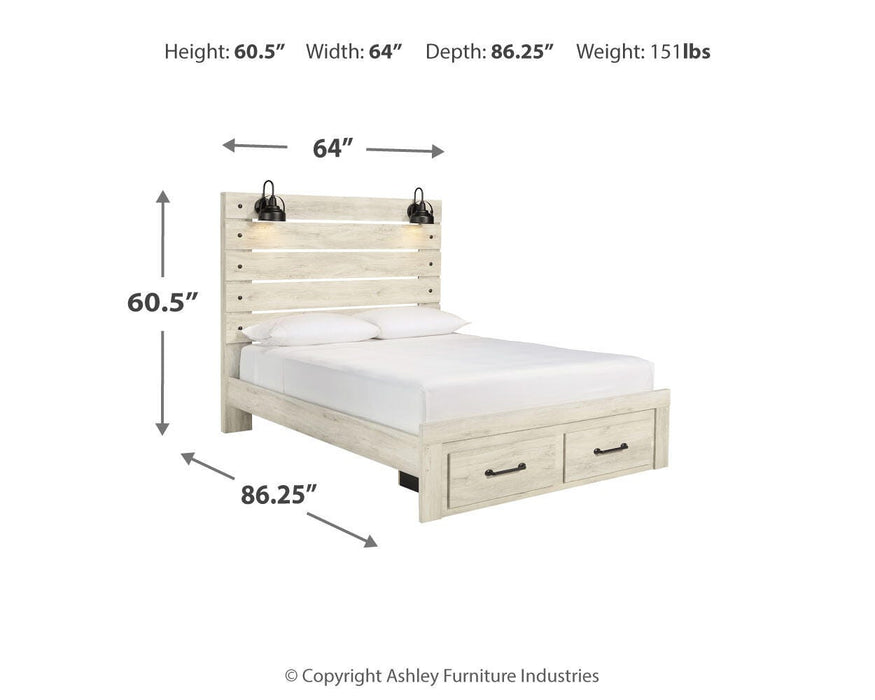 Cambeck Bed with 2 Storage Drawers - Furniture Gallery