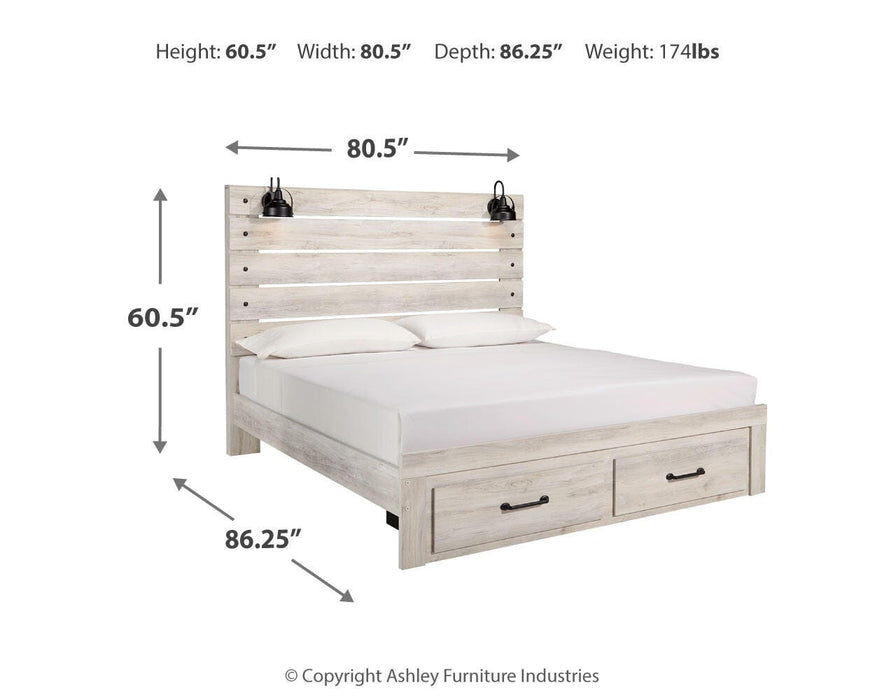 Cambeck Bed with 2 Storage Drawers - Furniture Gallery