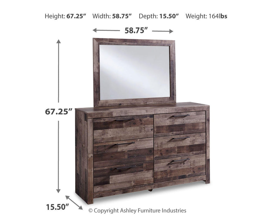 Derekson Dresser and Mirror - Furniture Gallery