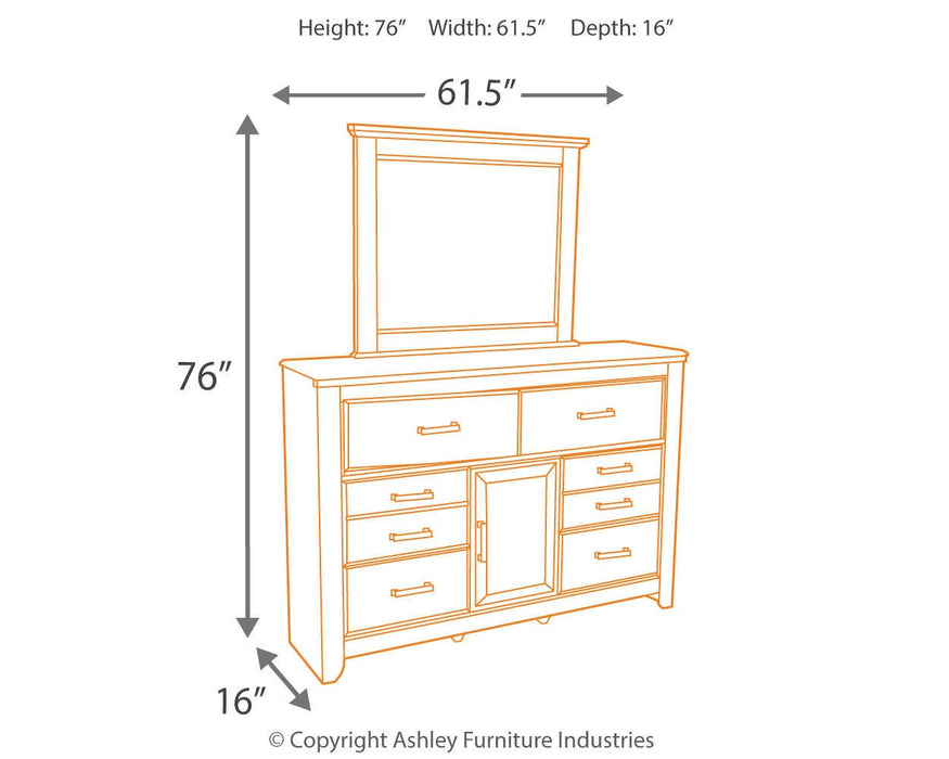 Juararo Dresser and Mirror - Furniture Gallery