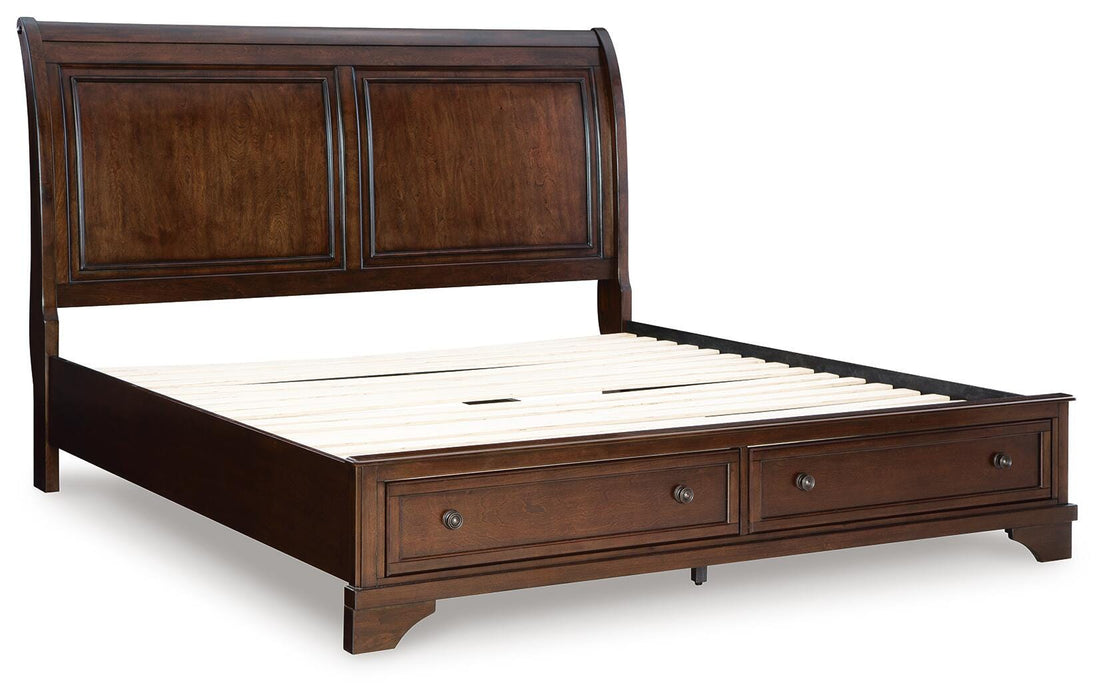 Trellington Sleigh Storage Bed - Furniture Gallery
