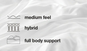 Chime 10 Inch Hybrid 10 Inch Mattress and Pillow - Furniture Gallery