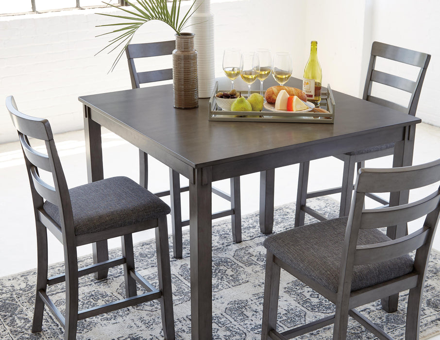 Bridson Counter Height Dining Table and Bar Stools (Set of 5) - Furniture Gallery