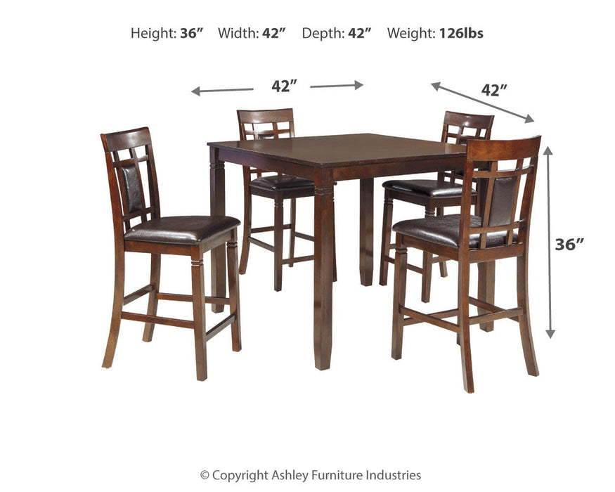 Bennox Counter Height Dining Table and Bar Stools (Set of 5) - Furniture Gallery