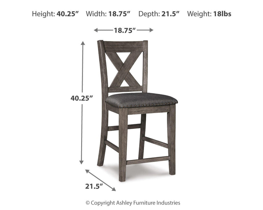 Caitbrook Counter Height Upholstered Bar Stool - Furniture Gallery