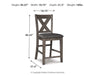 Caitbrook Counter Height Upholstered Bar Stool - Furniture Gallery