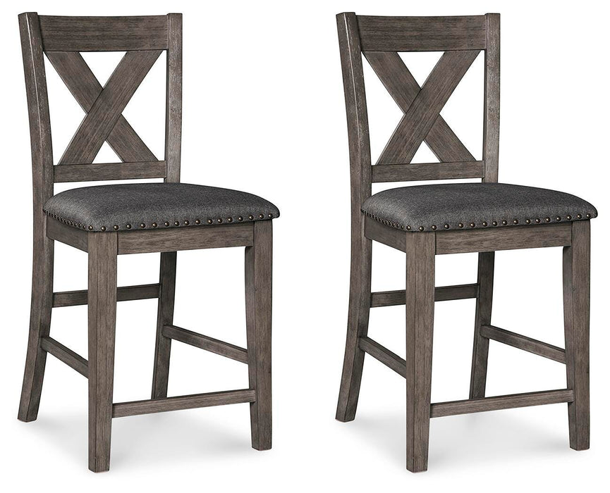 Caitbrook Counter Height Upholstered Bar Stool - Furniture Gallery