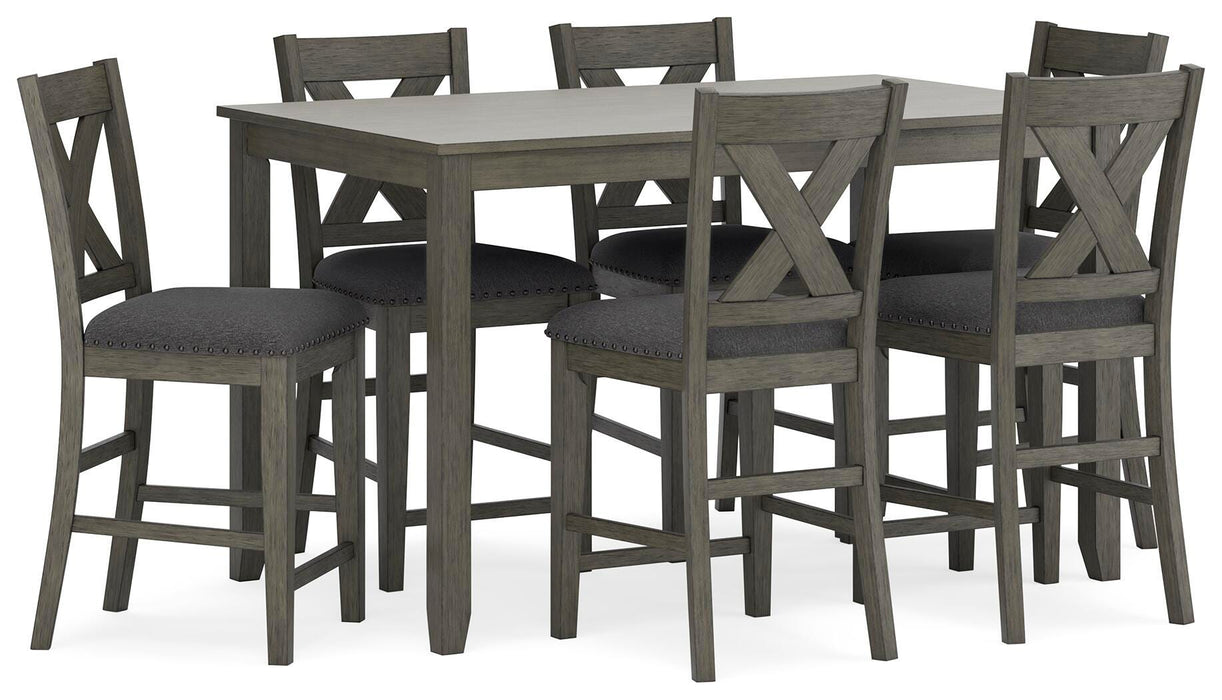 Caitbrook Counter Height Dining Table and Bar Stools (Set of 7) - Furniture Gallery