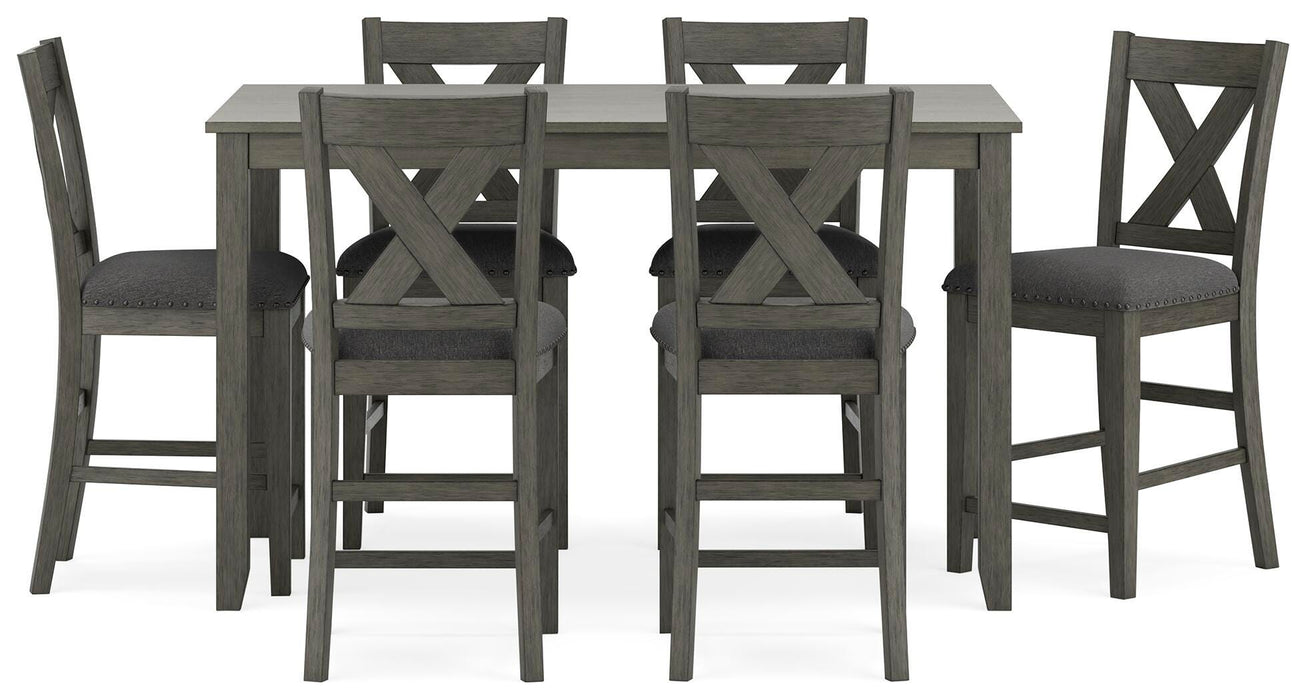 Caitbrook Counter Height Dining Table and Bar Stools (Set of 7) - Furniture Gallery