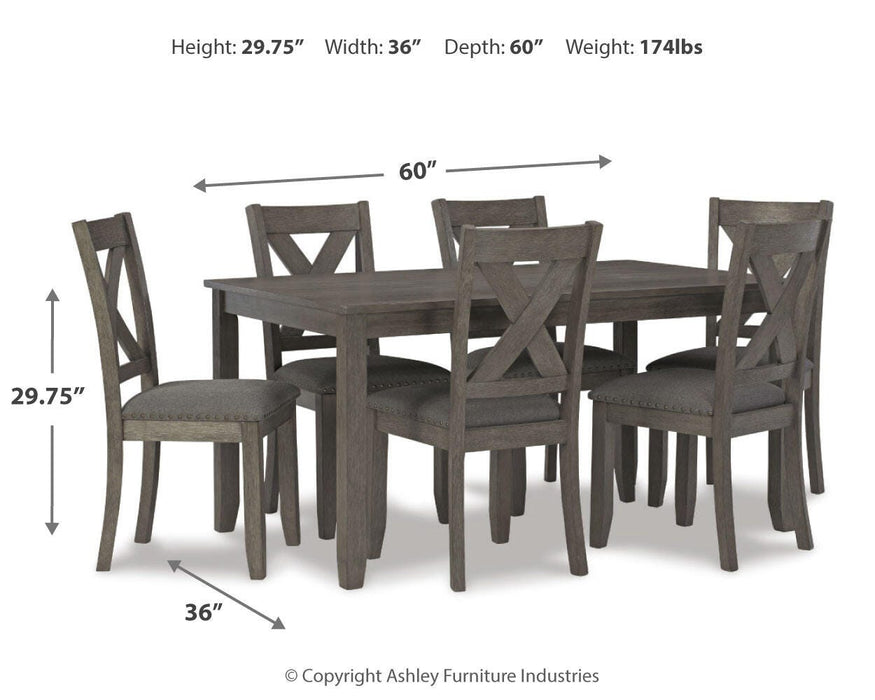 Caitbrook Dining Table and Chairs (Set of 7) - Furniture Gallery