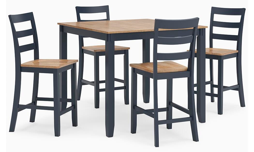 Gesthaven Counter Height Dining Table and 4 Barstools (Set of 5) - Furniture Gallery