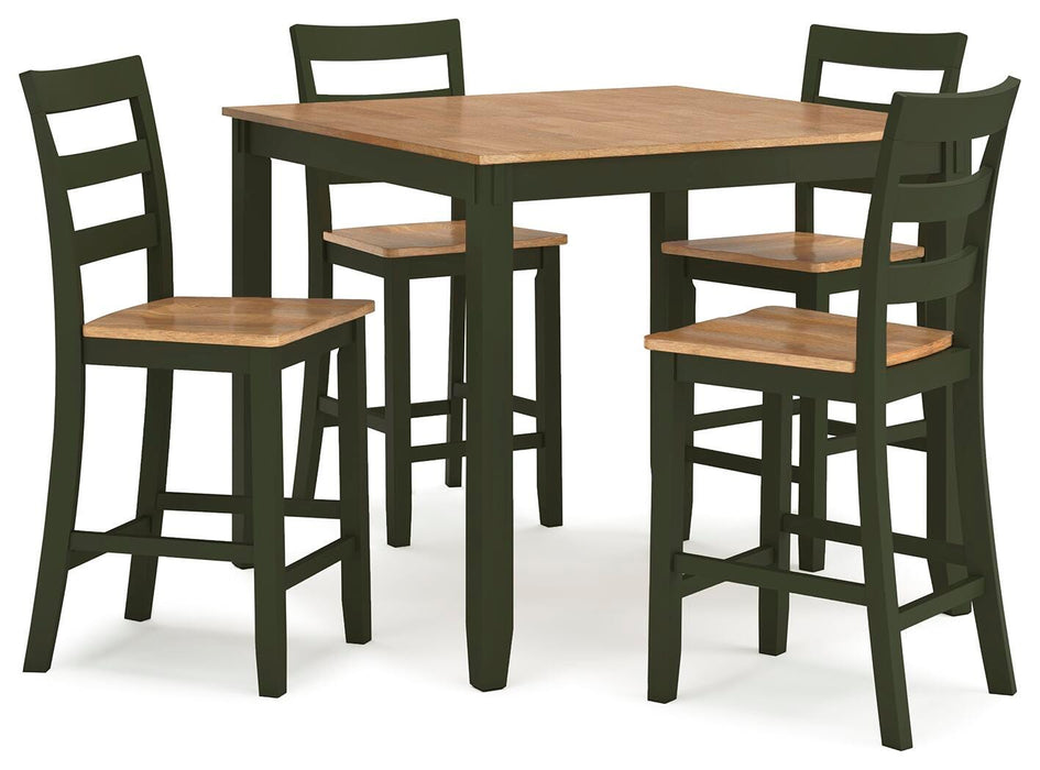 Gesthaven Counter Height Dining Table and 4 Barstools (Set of 5) - Furniture Gallery