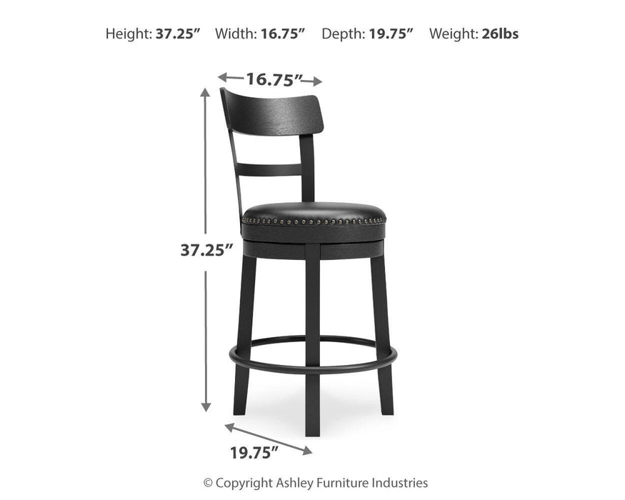 Valebeck Counter Height Bar Stool - Furniture Gallery