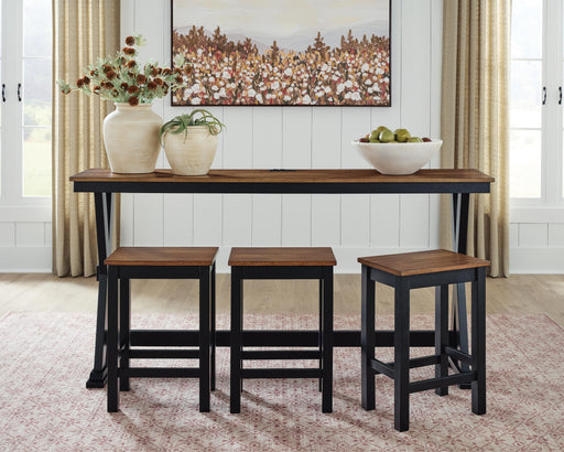 Wildenauer Counter Height Dining Table and 3 Barstools Set - Furniture Gallery