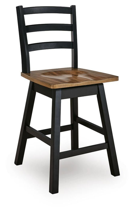 Wildenauer Counter Height Swivel Barstool - Furniture Gallery