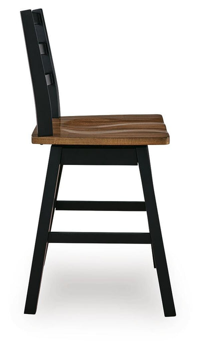 Wildenauer Counter Height Swivel Barstool - Furniture Gallery