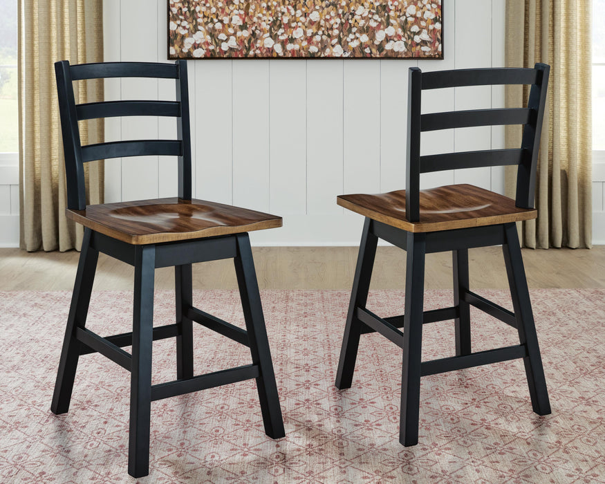 Wildenauer Counter Height Swivel Barstool - Furniture Gallery