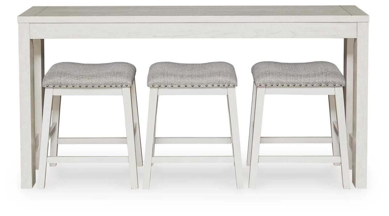Robbinsdale Counter Height Dining Table and 3 Barstools Set - Furniture Gallery