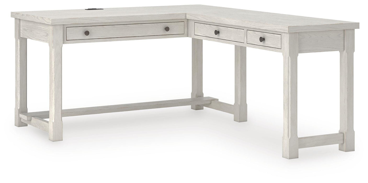 Robbinsdale L-Shaped Home Office Desk - Furniture Gallery