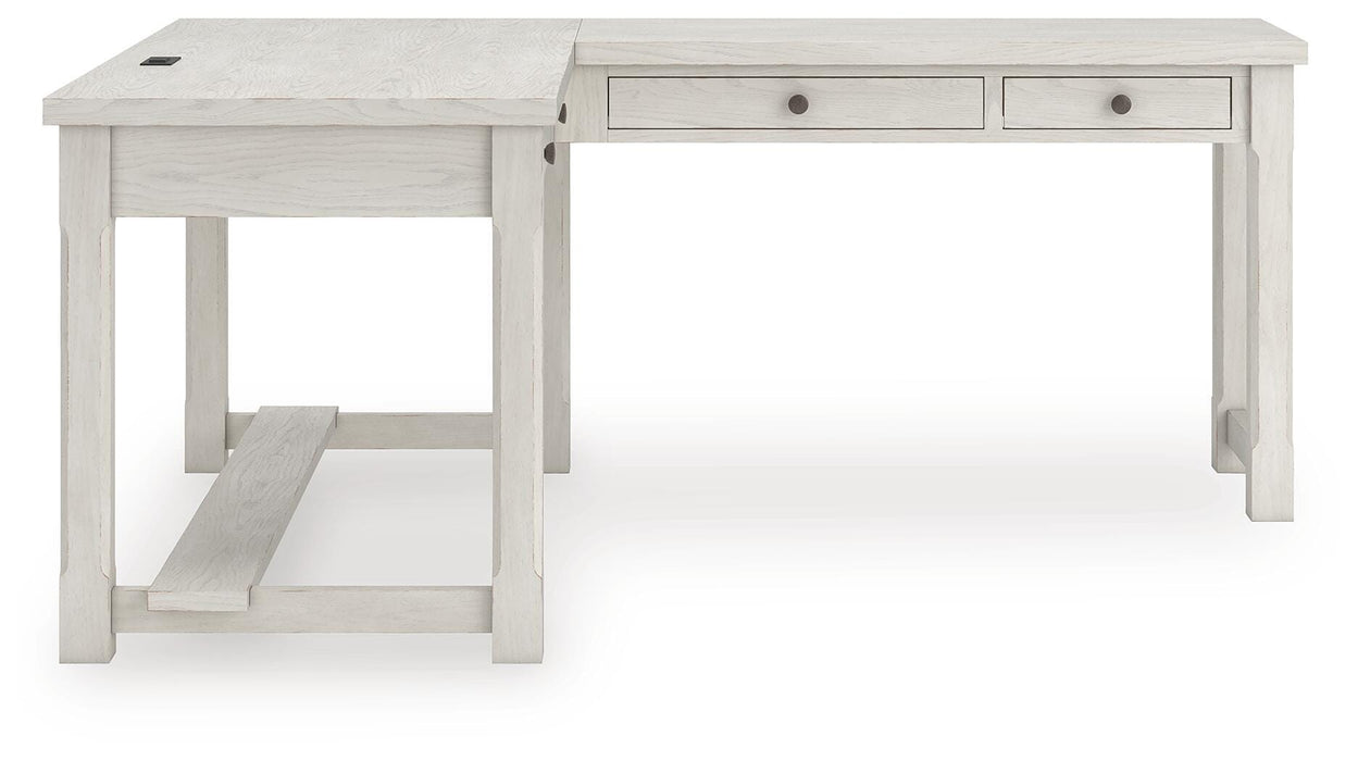 Robbinsdale L-Shaped Home Office Desk - Furniture Gallery
