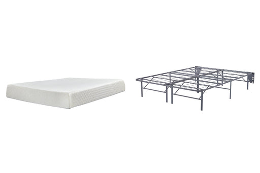 10 Inch Chime Memory Foam Mattress Set - Furniture Gallery